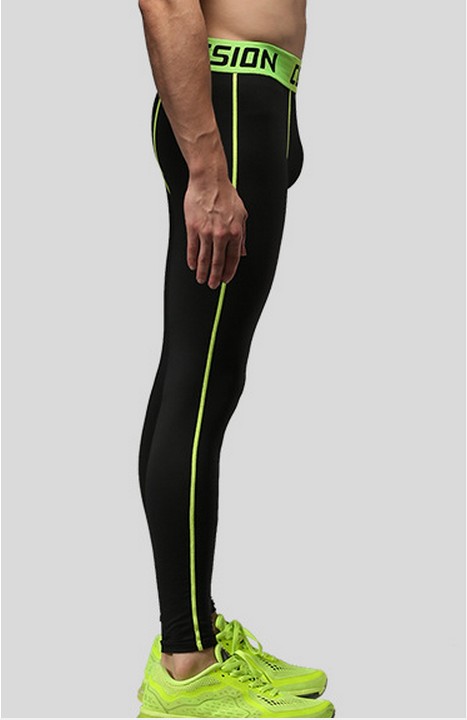 YG1006-2 Mens Compression Tights Pants Elastic Fitness Basketball Leggings